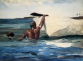 Le plongeur éponge réalisme marin peintre Winslow Homer